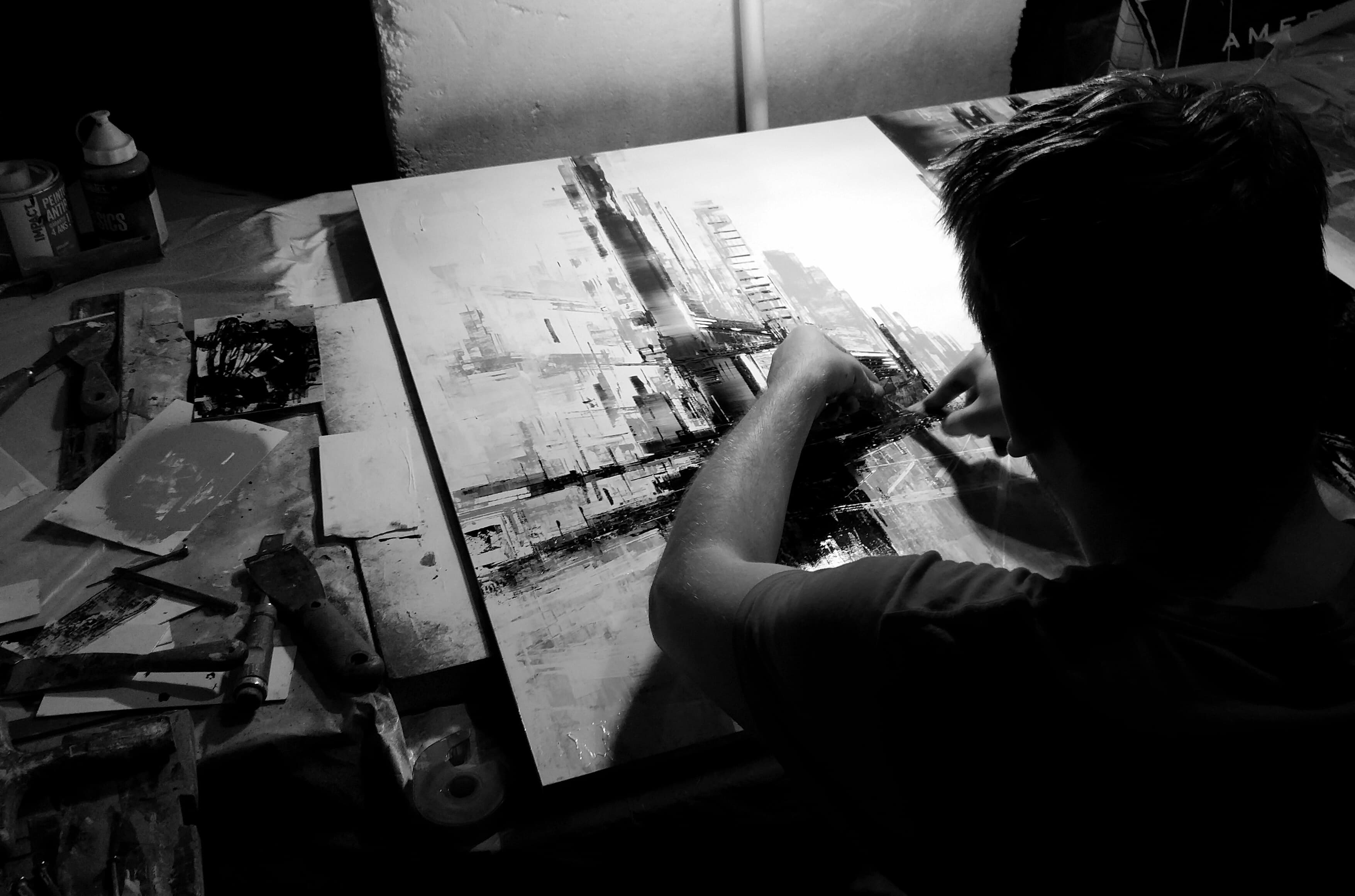 julien rey dans son atelier