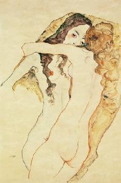 egon schiele couple de lesbienne