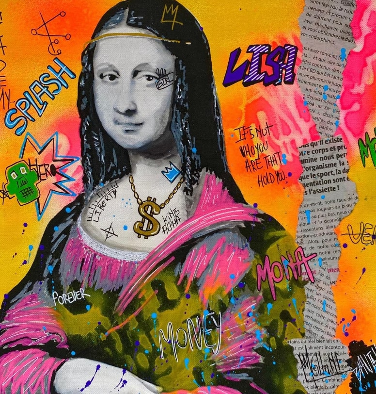 la joconde mona lisa par molla nathalie oeuvre carré d'artistes