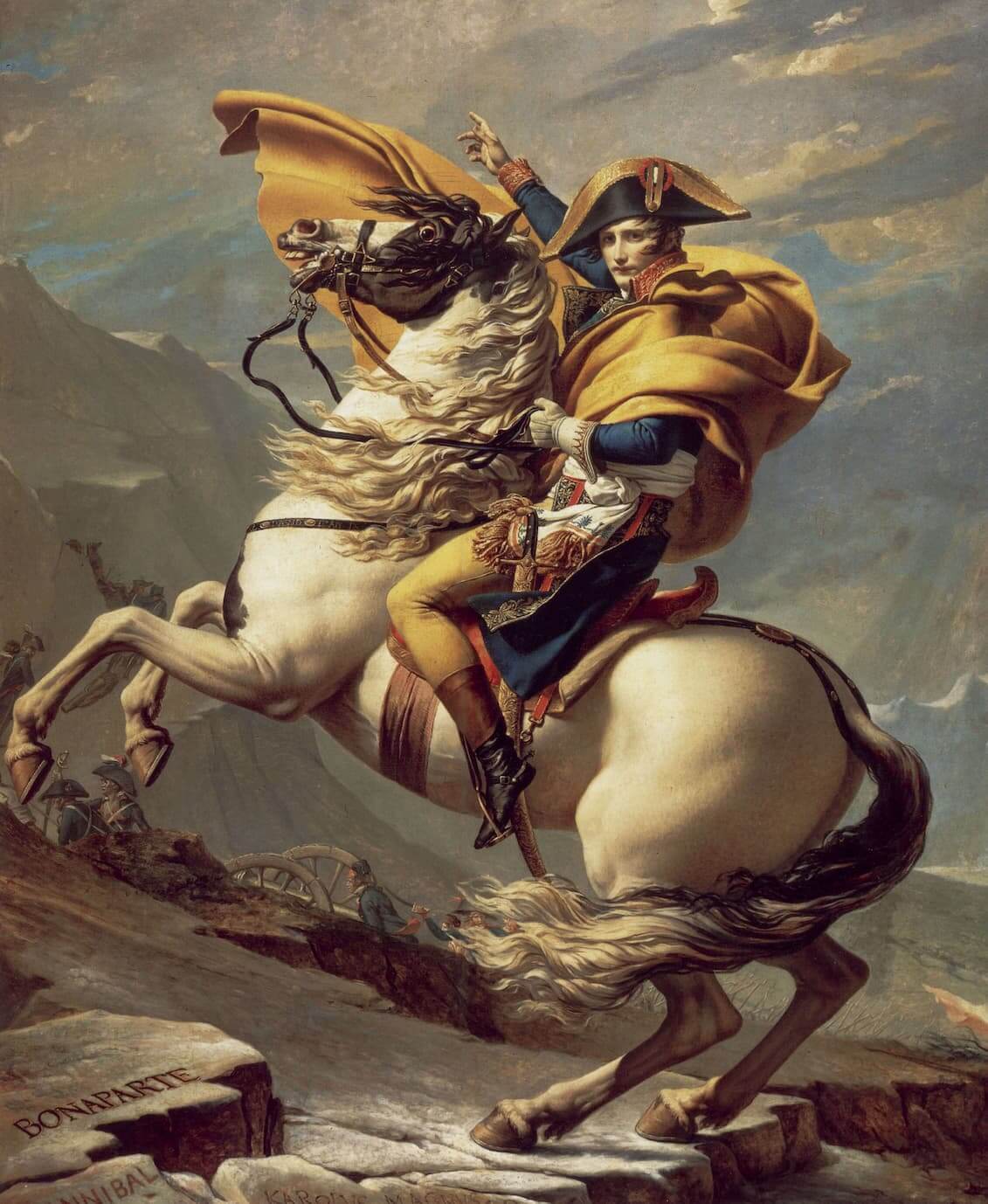 Jacques Louis David napoleon tableau animaux