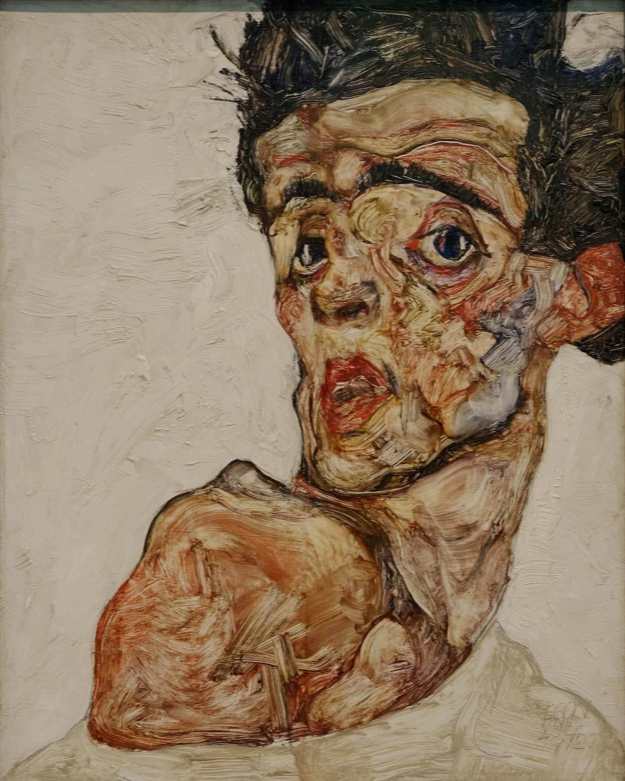 autoportrait de egon schiele peinture