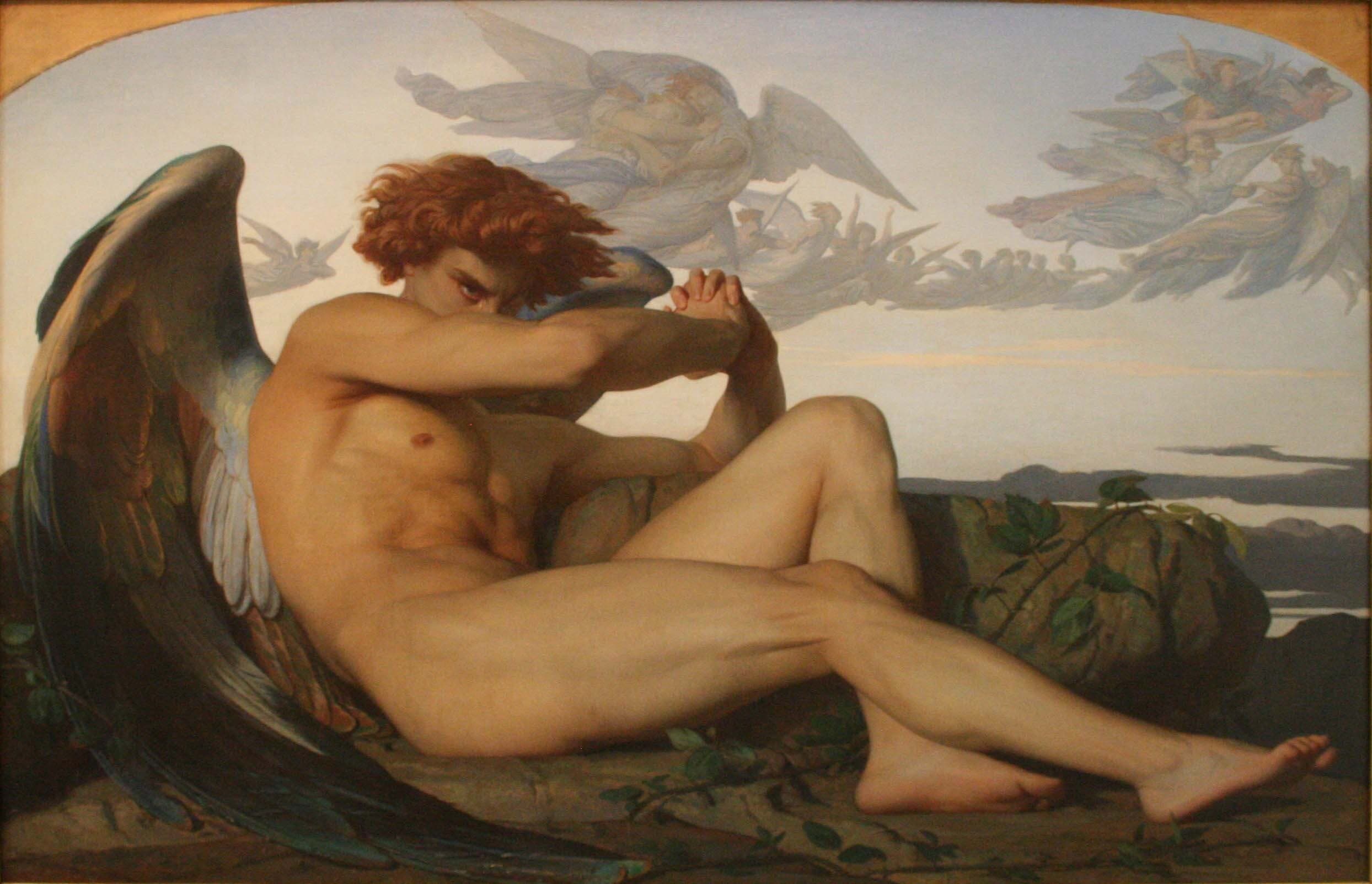 tableau l'ange décu de Alexandre Cabanel