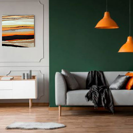 décoration murale orange