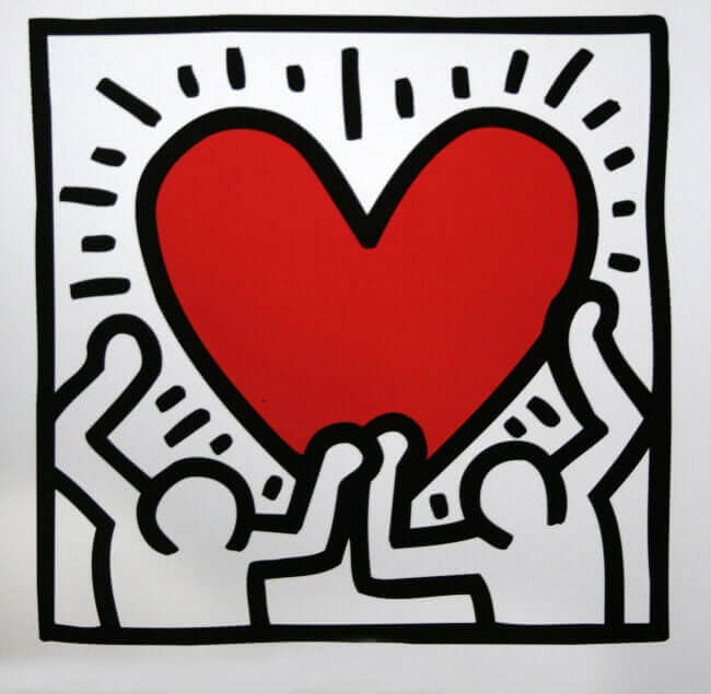 HEART BY KEITH HARING FAMOUS LOVE PAINTING