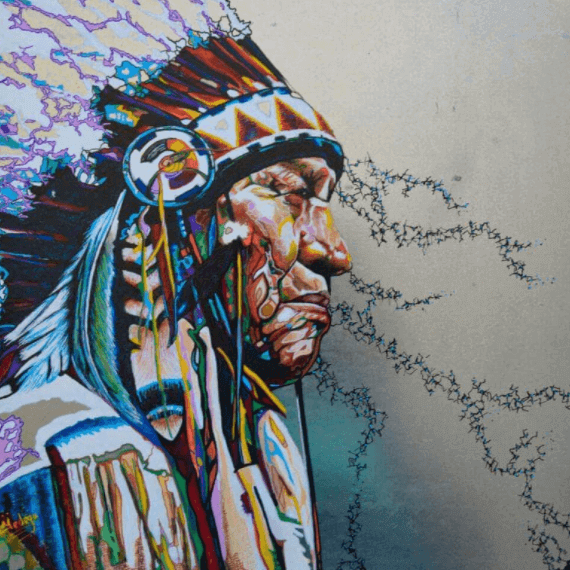 oeuvre american spirit par medeya artiste specialisée à l'acrylique