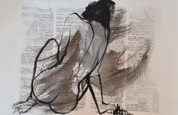 Peinture de nu : Chaperon Martine, La vie en rose 2